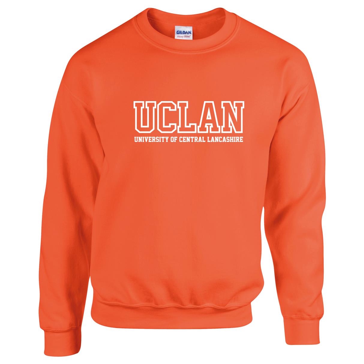 Bright Orange UCLan Logo Jumper